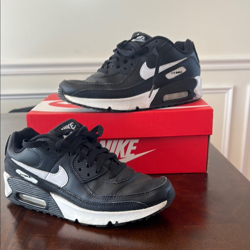 Nike Kids Black and White Air Max Sneakers